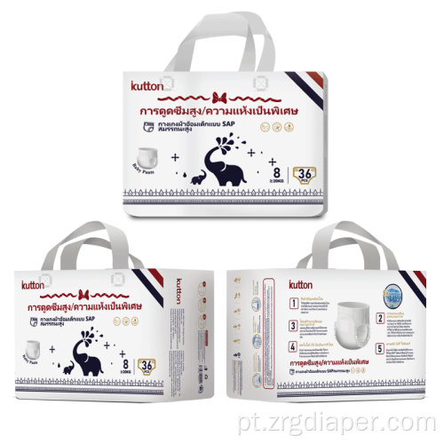 Fraldas super absorventes de bebê com calças